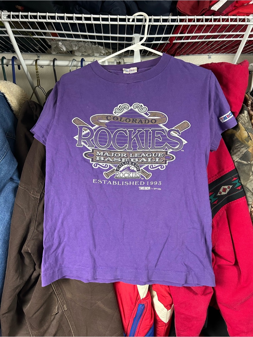 90s Purple Colorado Rockies Short-Sleeve Tee